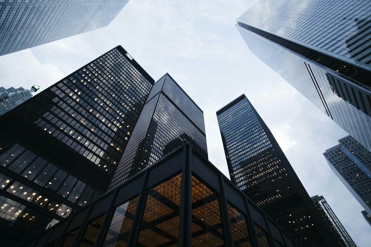 Modern UK commercial buildings representing the businesses PulseGridPower supports
